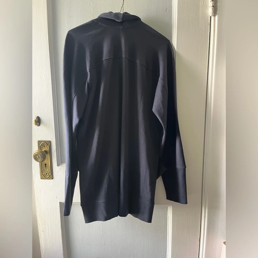 PACT Midnight Blue Organic Airplane Wrap Cardigan (M) - Picture 6 of 9